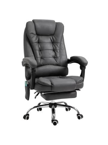 Vinsetto Bürostuhl mit Massagefunktion-65B x 70T x 111-119H cm-Dunkelgrau