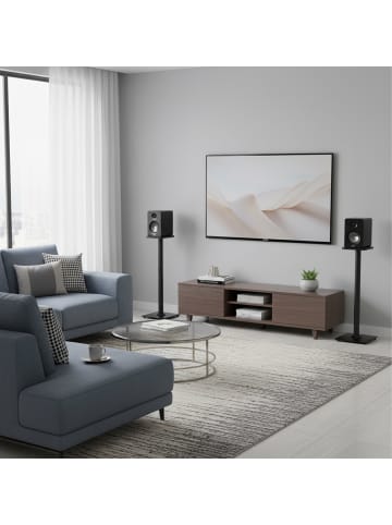 relaxdays 2 x Lautsprecherständer in Schwarz – (B)30 x (H)78,5 x (T)30 cm