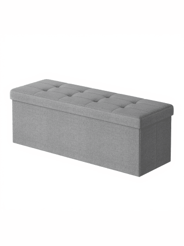 SONGMICS Sitzbank Minota in Hellgrau - (B)110 x (H)38 x (T)38 cm