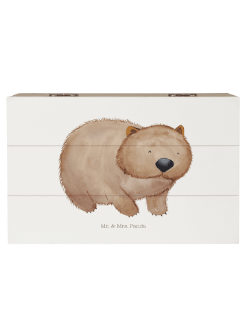 Mr. & Mrs. Panda Aufbewahrungsbox Wombat ohne Spruch in Weiß