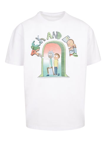 F4NT4STIC Heavy Oversize T-Shirt Rick und Morty in weiß