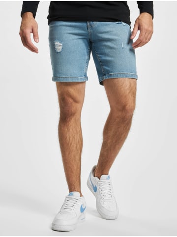 DENIM PROJECT Jeans-Shorts in clearblue washed destroy