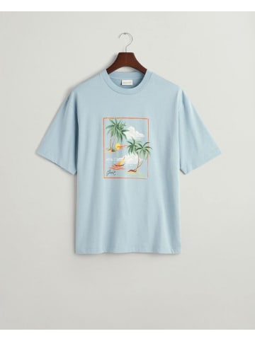 Gant T-Shirt in dove blue