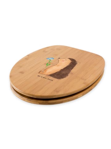 Mr. & Mrs. Panda WC Sitz Igel Blumen ohne Spruch in Braun