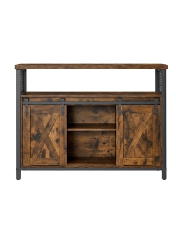 VASAGLE Sideboard Daxton in Vintagebraun - (B)33 x (H)80 x (T)100 cm