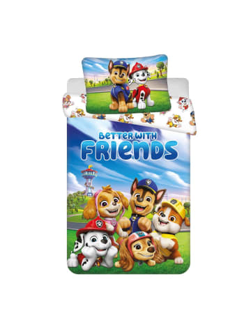 Paw Patrol Paw Patrol Bettwäsche-Set für Kinderbett 100x135 cm + 40x60 in Blau