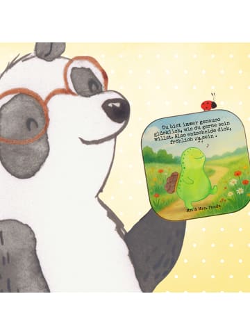 Mr. & Mrs. Panda Bierdeckel Schildkröte Pfeifen Design mit Spruch in Weiß