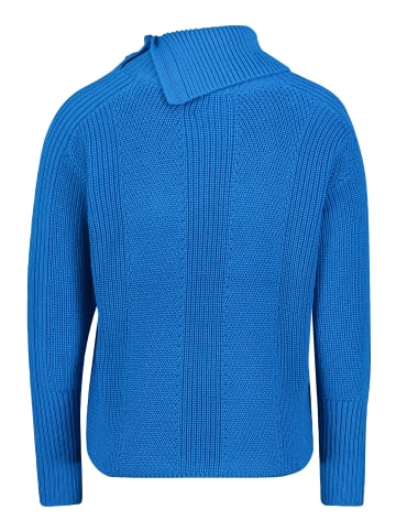 Betty Barclay Grobstrick-Pullover mit hohem Kragen in mittelblau