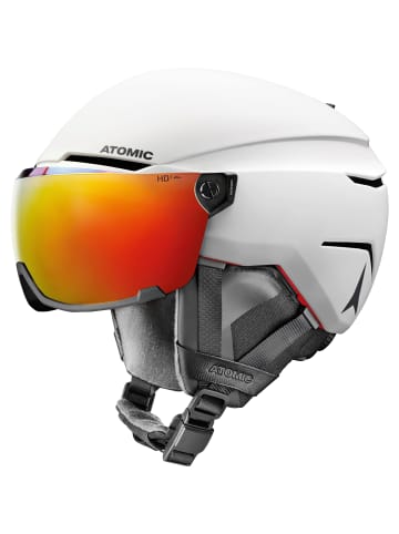 Atomic Skihelm Savor Amid Visor HD in white