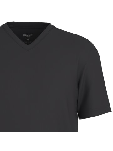 OLYMP  T-Shirt 4er Pack in Schwarz