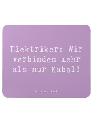 Mr. & Mrs. Panda Mauspad Spruch Elektriker Verbindungen mit Spruch in Lavendeltraum