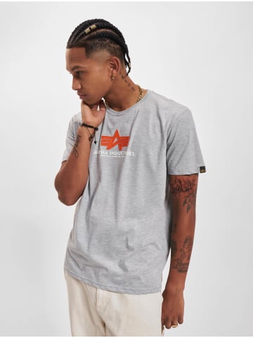 Alpha Industries T-Shirts in grey heather