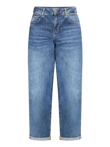 CARTOON Used Look-Jeans mit Waschung in Dark Blue Denim