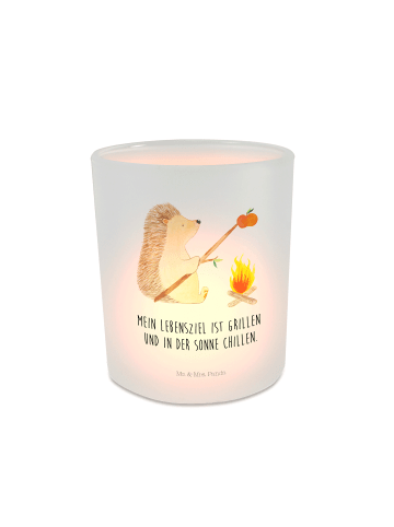 Mr. & Mrs. Panda Kerzenhalter Igel Grillen mit Spruch in Transparent