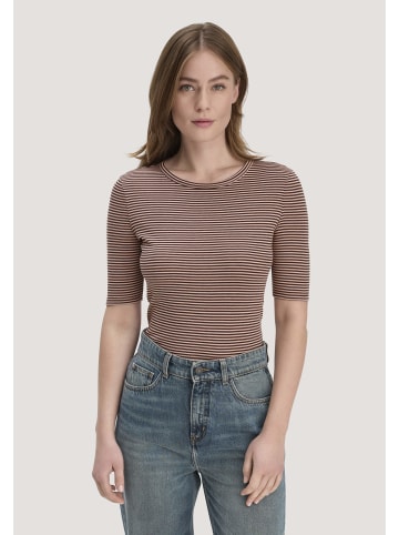 Hessnatur Hessnatur Softrib Streifen T-Shirt Fitted aus Bio-Baumwolle und TENCEL™ Modal in rosé