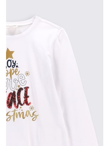 Coccodrillo T-Shirt mit langen Ärmeln in weiß