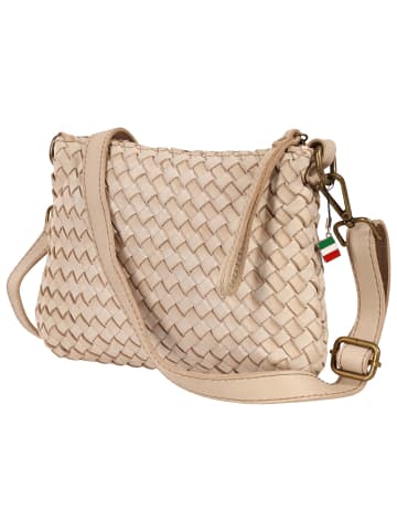 Florence Florence Umhängetasche Leder beige ca. 27cm