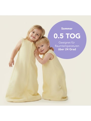 Schlummersack Musselin Babyschlafsack, 0.5 TOG in Popcorn