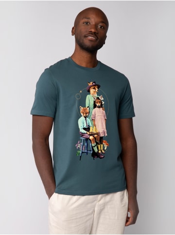 wat? Apparel T-Shirt Fancy Fox in Petrol