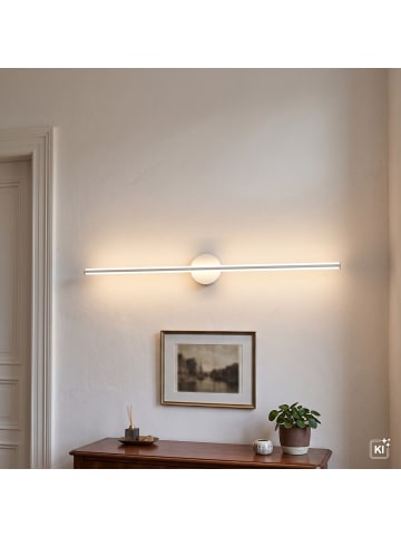 Licht-Erlebnisse Wandlampe EEK G (B)120 x (H)5.5 cm in Weiß