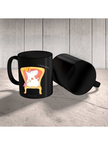 Mr. & Mrs. Panda Tasse mit Motiv Einhorn Prinzessin ohne Spruch in Schwarz