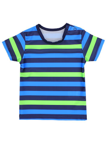 Aquarti Baby Jungen Bade-Set Zweiteiliger Badeanzug T-Shirt Hose in dunkelblau