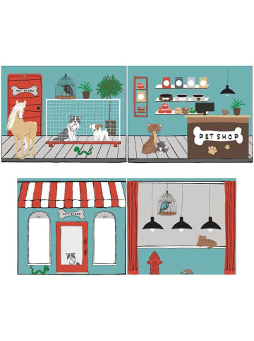 58 aufm Kessel HALBHOHES BETT Kelci 90x200 Textilset Pet Shop Buche Massivholz natur