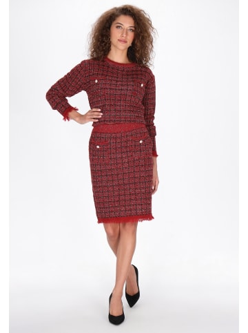 faina Women Skirt in burgundy black gold