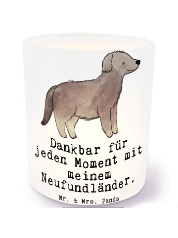 Mr. & Mrs. Panda Kerzenhalter Neufundländer Moment mit Spruch in Transparent