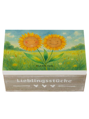 Mr. & Mrs. Panda Box mit Deckel Blume Sonnenblume Design ohne Sp... in Weiß