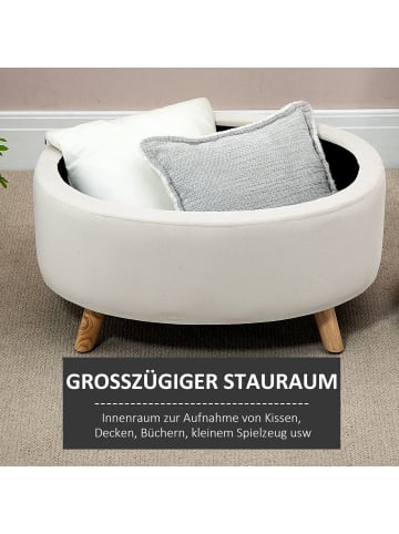 HOMCOM Sitzbank-71B x 51,5T x 42H cm-Beige