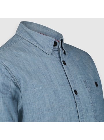 Twinlife Hemd Shirt Chambray Padded in Blau