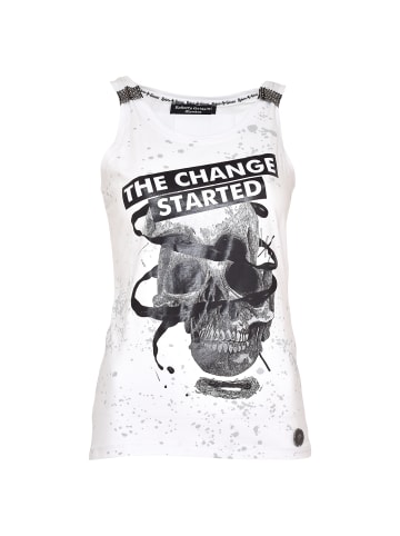 Roberto Geissini Skull The Change Top Weiß