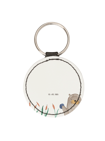 Mr. & Mrs. Panda Anhänger Otter Stein ohne Spruch in Weiß