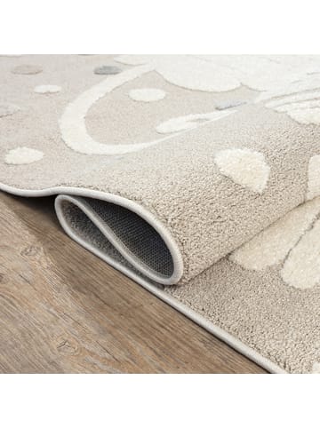 KADIMA DESIGN Kinderteppich Kinder-Motiv Kinderzimmer pflegeleicht Spielzimmer Motiv in Beige