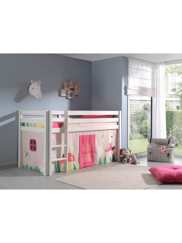 58 aufm Kessel KINDERBETT Karolina 210x114x106 Massivholz Weiß Textilset Spring 1