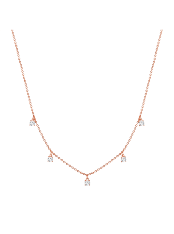 Glanzstücke München Halskette Sterling Silber Zirkonia in roségold