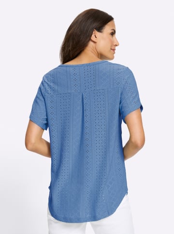 WITT WEIDEN Kurzarm-Shirt in mittelblau