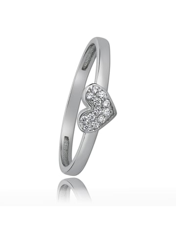 BALIA 333 Weißgold - 8 Karat Damen Ringe Herz weißgold Fingerring 54 (17,2)