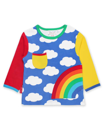 Toby Tiger Langarmshirt mit Regenbogen Applikation in blau