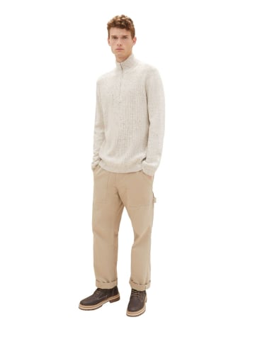 Tom Tailor Pullover NEPS STRUCTURED in Beige
