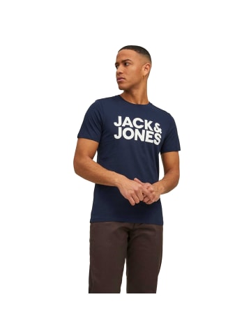 Jack & Jones T-Shirt 6er Pack in Weiß/Marineblau/Schwarz