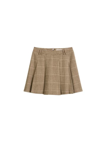 Marc O'Polo Karierter Minirock A-Shape in Medium Brown