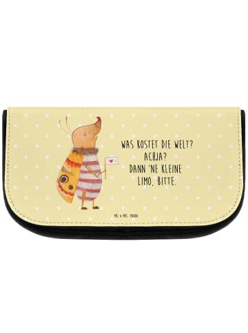 Mr. & Mrs. Panda Schminktasche Nachtfalter Fähnchen mit Spruch in Gelb Pastell
