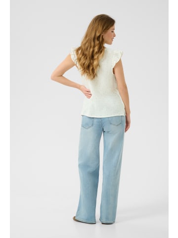 Kaffe Bluse ärmellos KAmelinda Regular fit in Chalk W. Sea Spray Dot