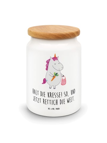 Mr. & Mrs. Panda Vorratsbehälter Einhorn Gemüse mit Spruch in Weiß