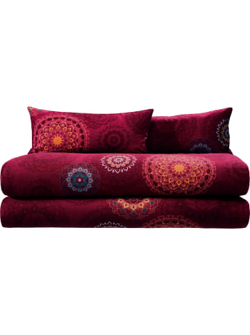 Erwin Müller Edel Flanell Bettwäsche Sparpaket 4-tlg. in bordeaux