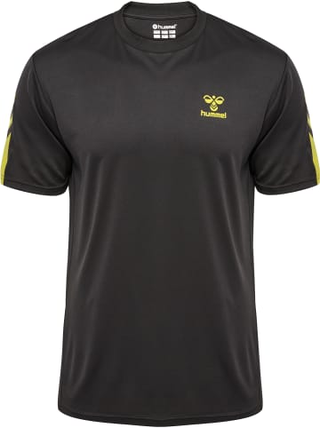 Hummel Hummel T-Shirt Hmlactive Multisport Herren Atmungsaktiv Schnelltrocknend in OBSIDIAN/SULPHUR SPRING