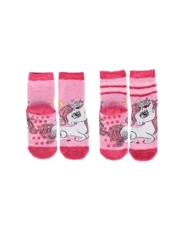 Unicorn Unicorn Socken 2er-Pack Flauschige Socken für kleine Einhorn-Fans in Rosa