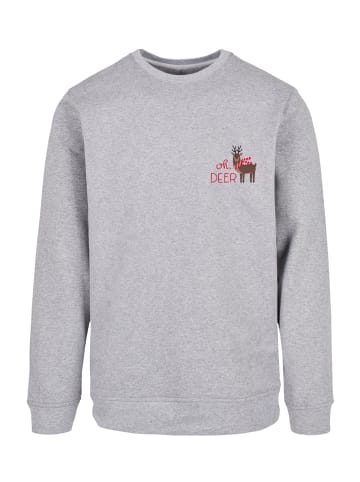 F4NT4STIC Sweatshirt Christmas Deer in grau meliert